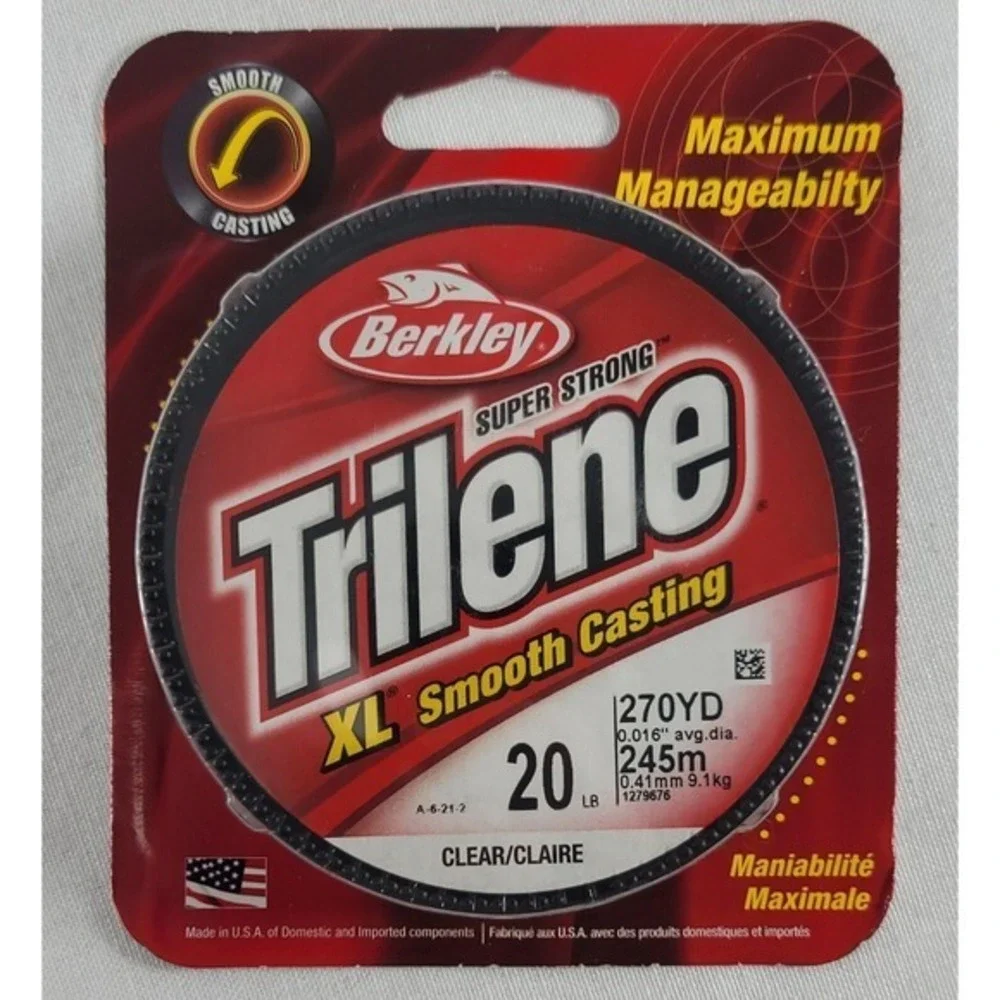 Berkley Trilene XL Monofilament Smooth Casting Fishing Line 20Lb 270 Yd .016 Dia